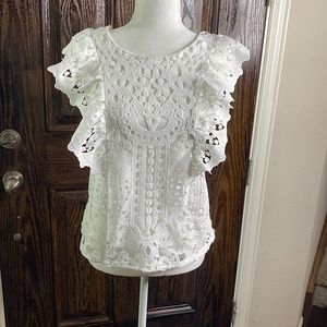 EXPRESS womens white blouse sz small